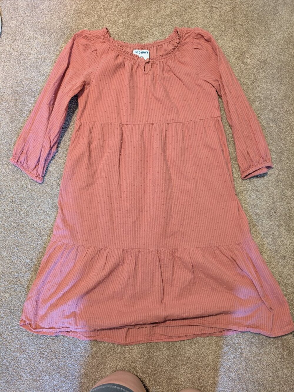 100% cotton long sleeve dress size small 6-7